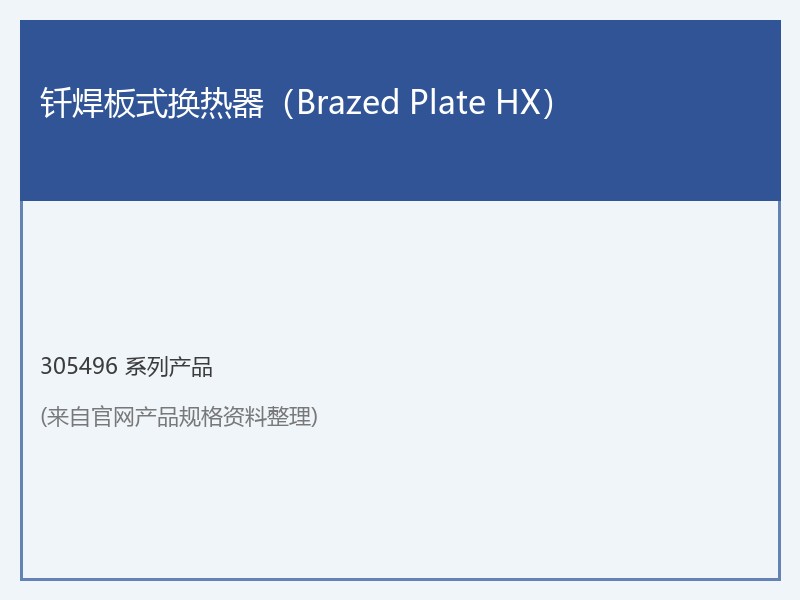 钎焊板式换热器（Brazed Plate HX）