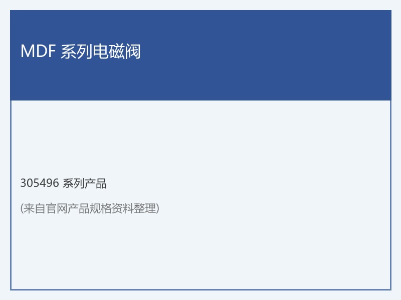 MDF 系列电磁阀