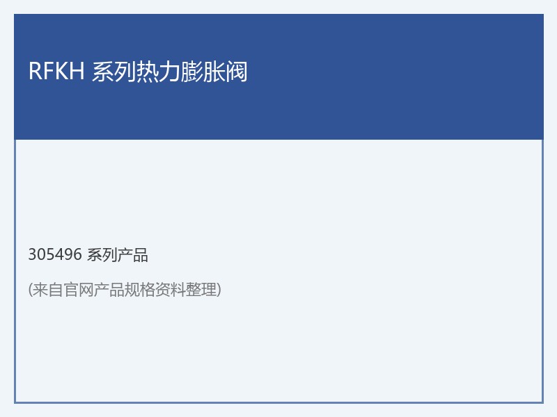 RFKH 系列热力膨胀阀